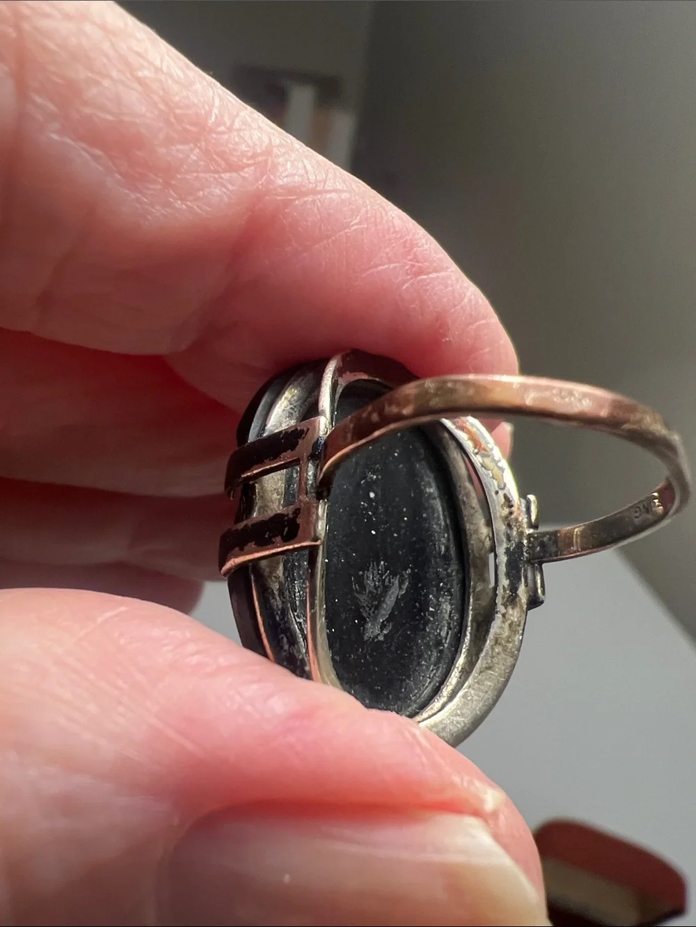 Bold & Beautiful Black Oval Statement Ring - Vintage
